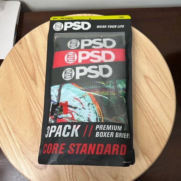 PSD 3 Pack Premium Boxer Briefs Core Standard Play Me Size Medium NEW - Picture 1 of 3